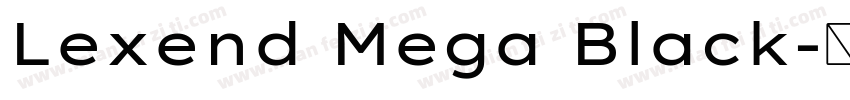 Lexend Mega Black字体转换
